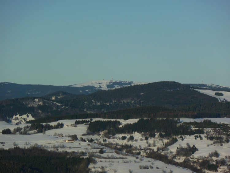 Berg Feldberg im Schwarzwald vom Aussichtsturm Hohe Möhr