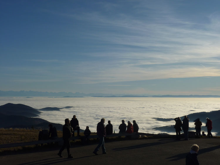 Aussicht von der Terrasse des Belchenhauses im Schwarzwald