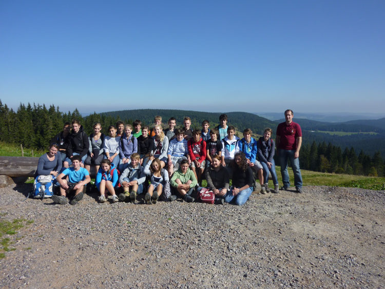 Wandergruppe am Feldberg im Schwarzwald am Wandertag