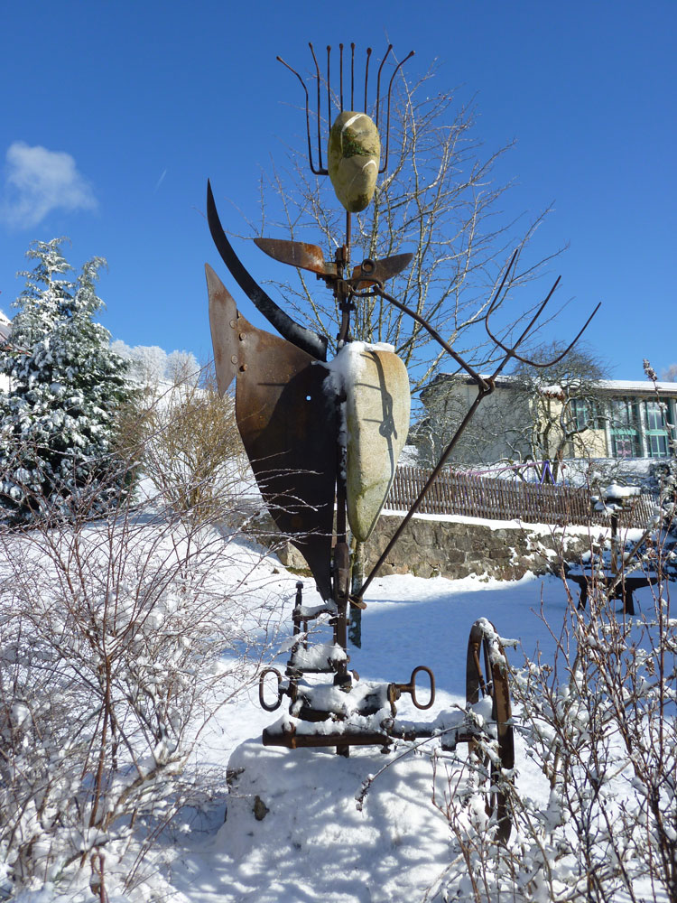 Skulptur Bauer Winter