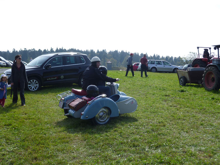 oldtimer Seitenwangen mit Kindern