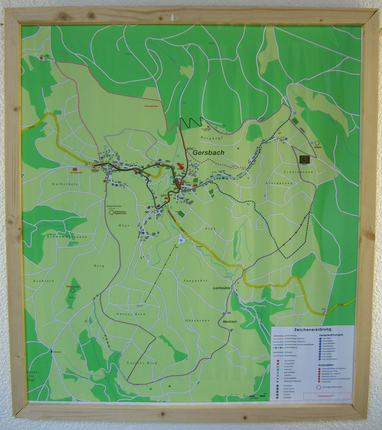 Schwarzwald Info Karte Dorf Gersbach