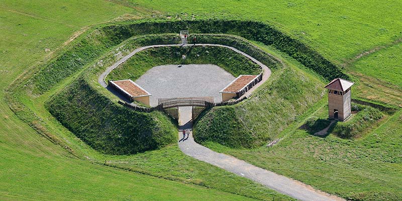 Wehrschanze im Schwarzwald: Luftbild der Schanzenanlage